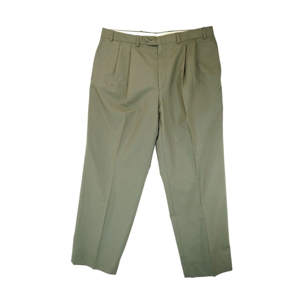 Lauren Ralph Lauren‎ Mens Pants Beige Size 35Wx30L Total Comfort Pant 100% Wool